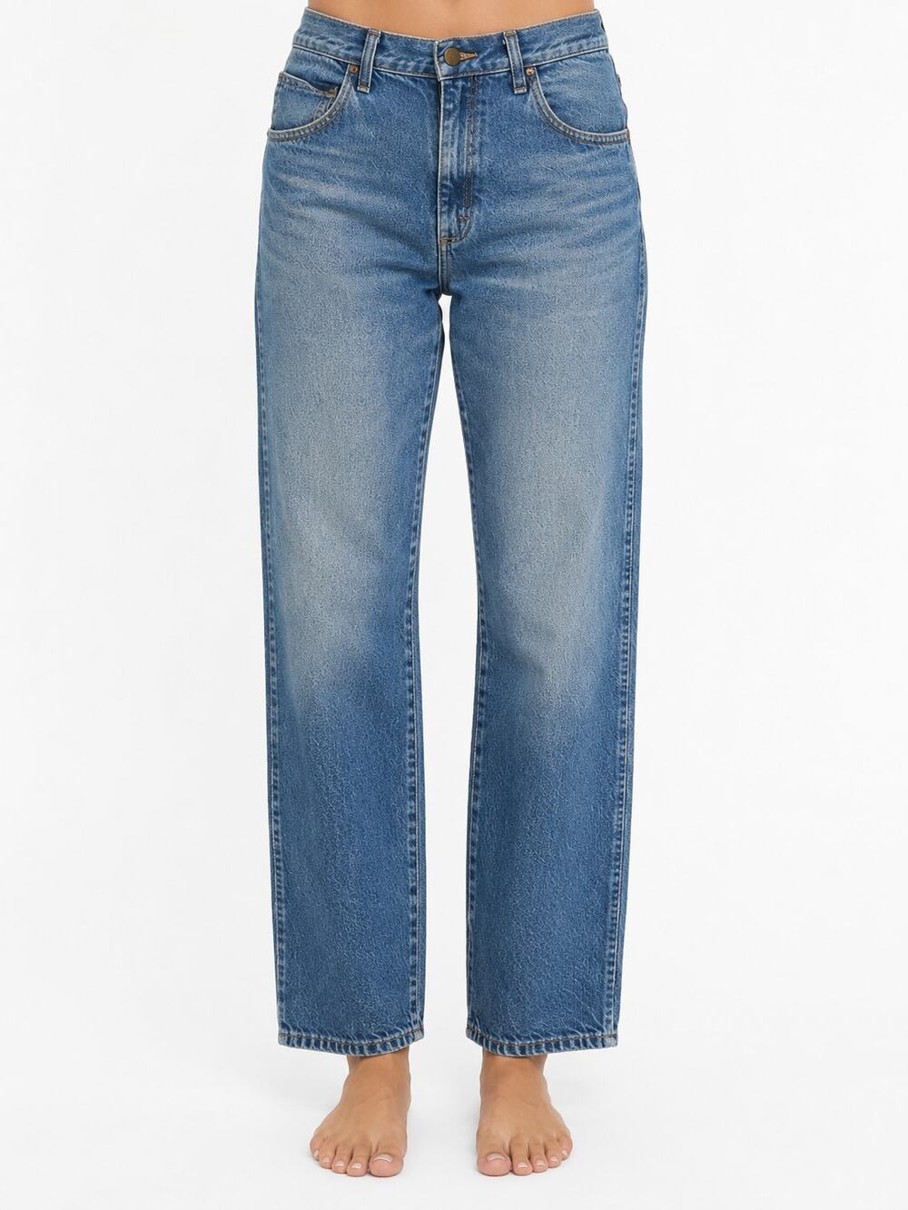LR4112 Rustler Classic Fit Jeans Mens 36x30 Blue Straight Leg 100 Cotton Denim